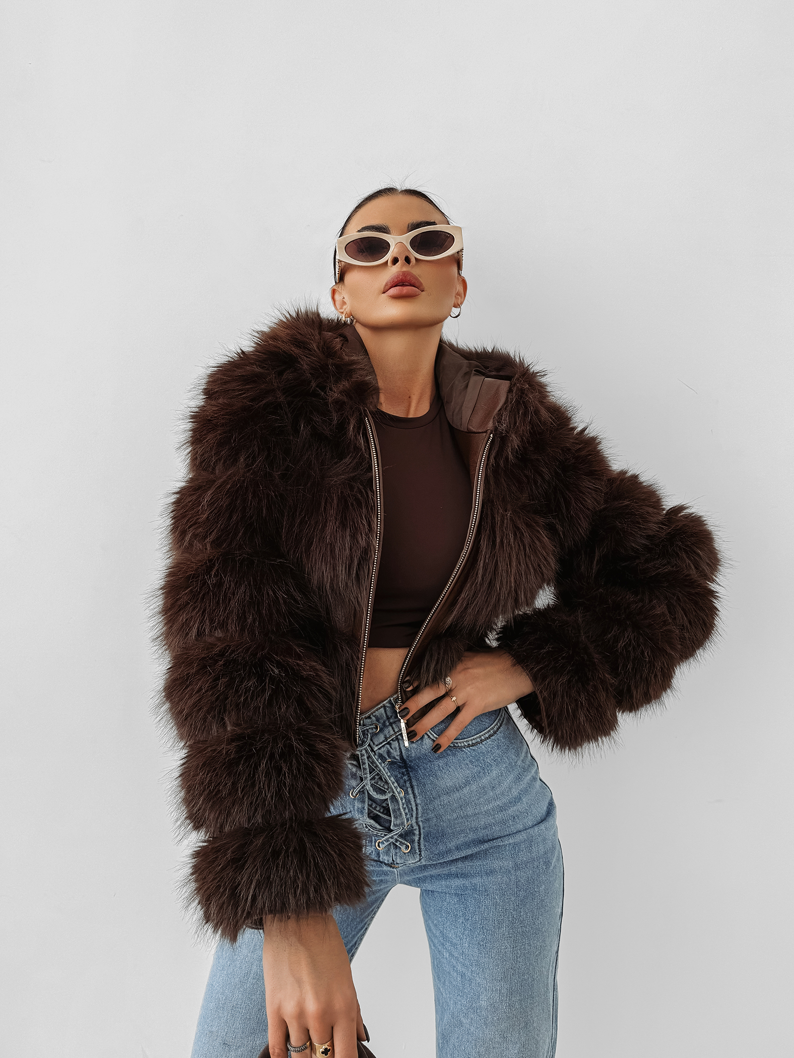 Kurtka damska OLAVOGA LANIKA brązowa