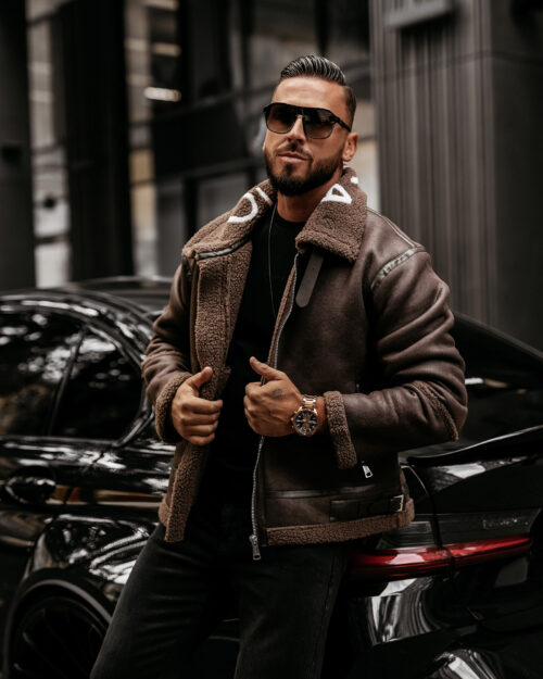 Kurtka męska OLAVOGA LENNOX MEN brązowa