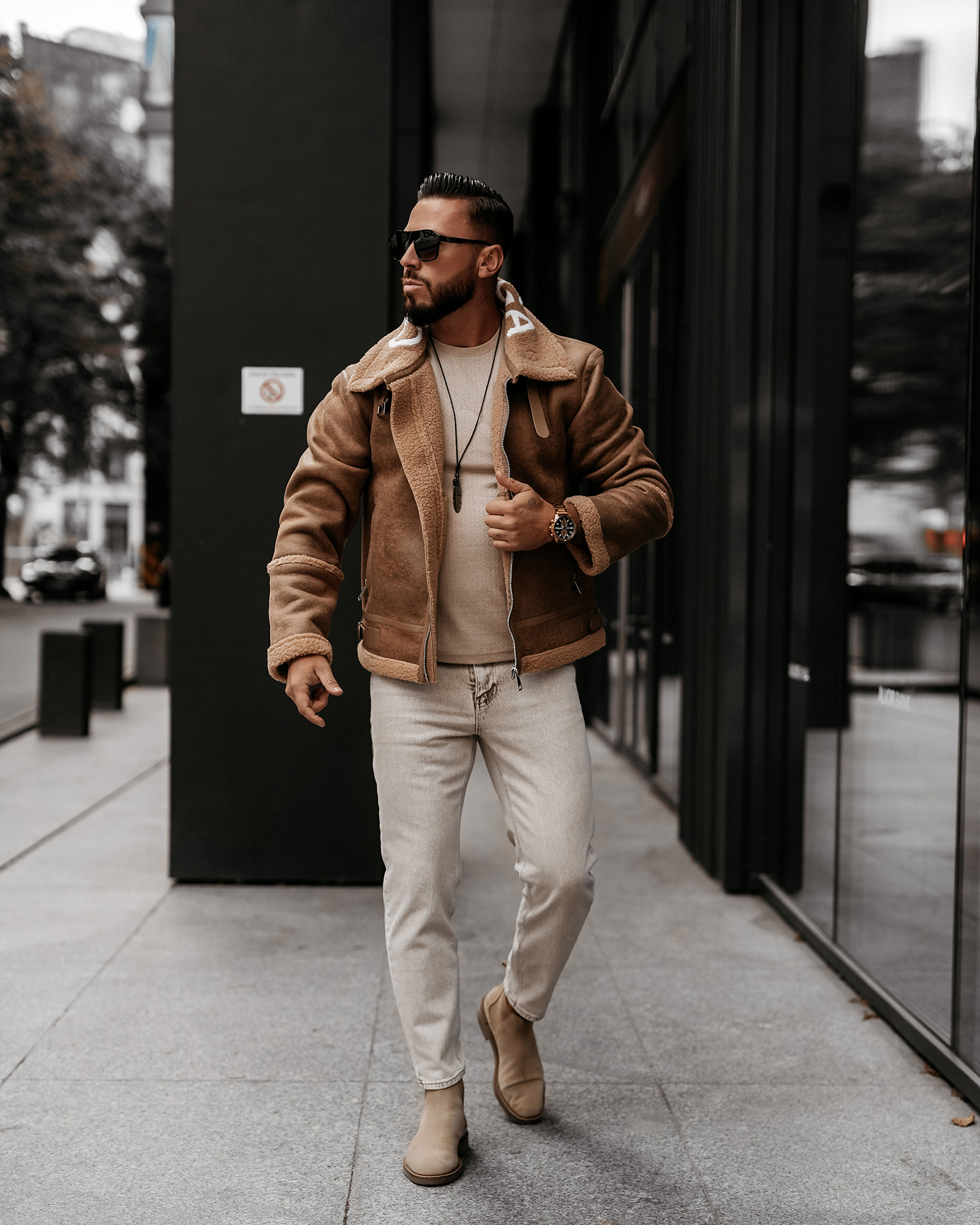 Spodnie męskie OLAVOGA DEMAN beżowe Spodnie męskie OLAVOGA DEMAN beżowe