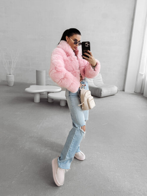 Kurtka damska OLAVOGA MARCELLINI pudrowy róż