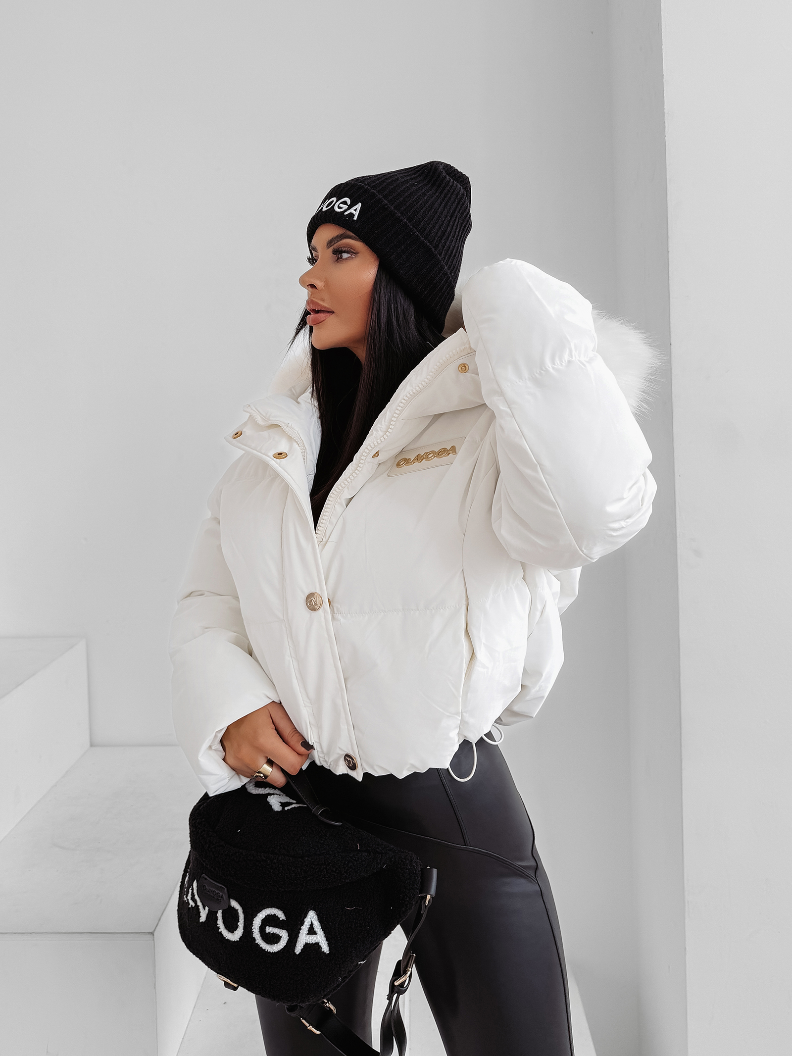 Kurtka damska OLAVOGA PUFY ecru Kurtka damska OLAVOGA PUFY ecru