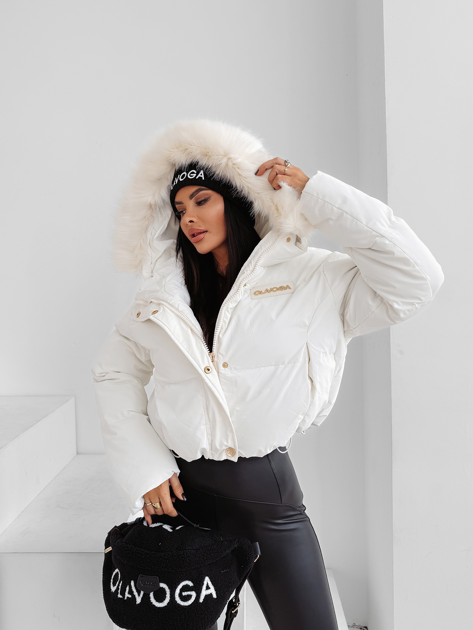 Kurtka damska OLAVOGA PUFY ecru