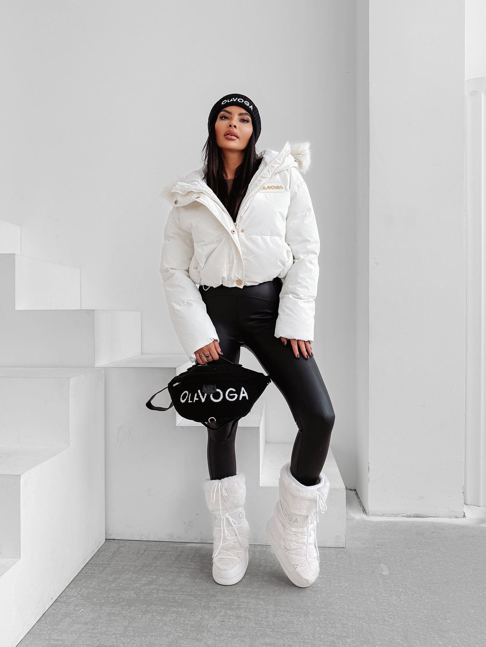 Kurtka damska OLAVOGA PUFY ecru Kurtka damska OLAVOGA PUFY ecru