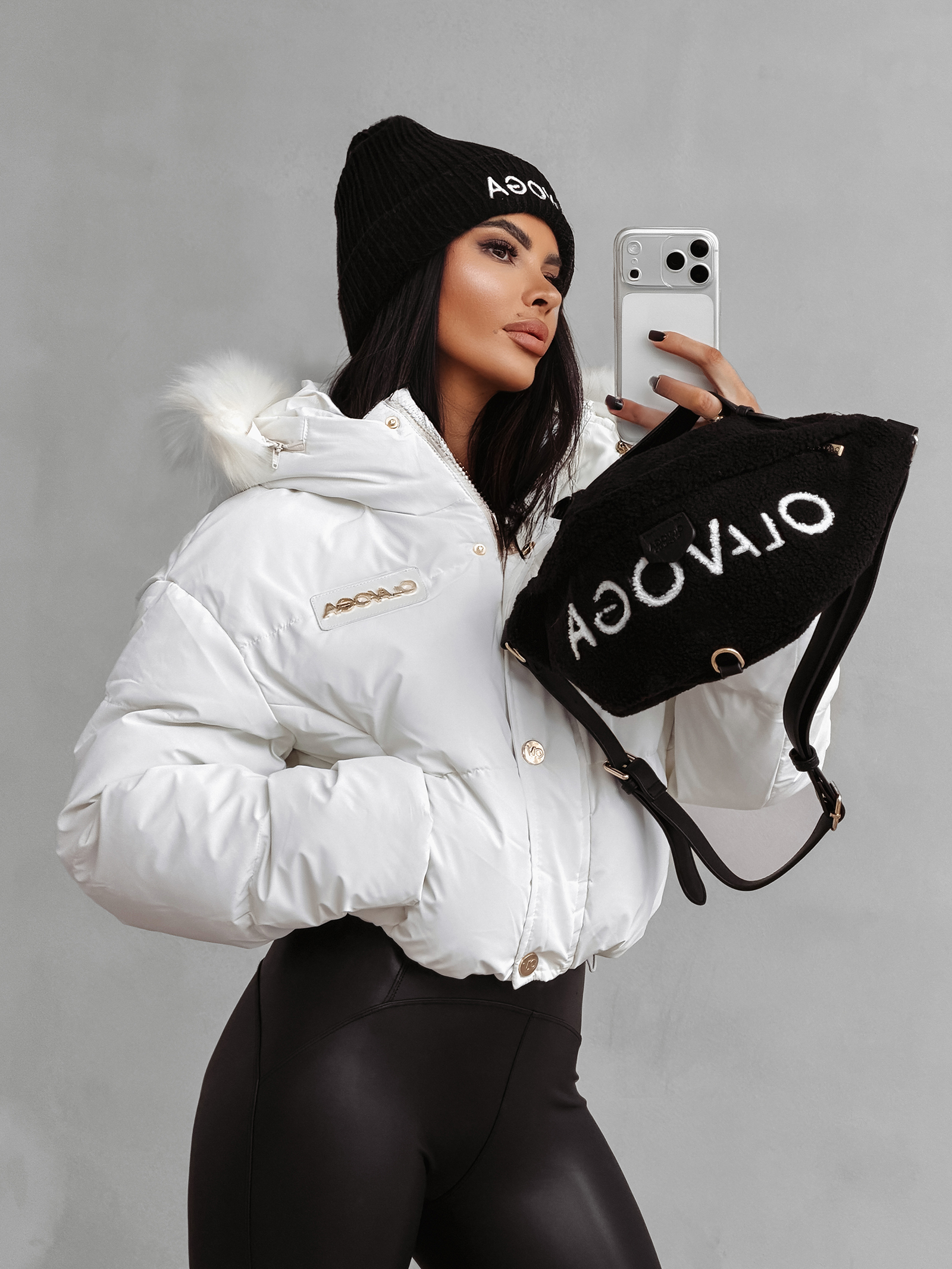 Kurtka damska OLAVOGA PUFY ecru Kurtka damska OLAVOGA PUFY ecru