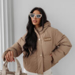 Kurtka damska OLAVOGA PUFY beżowa