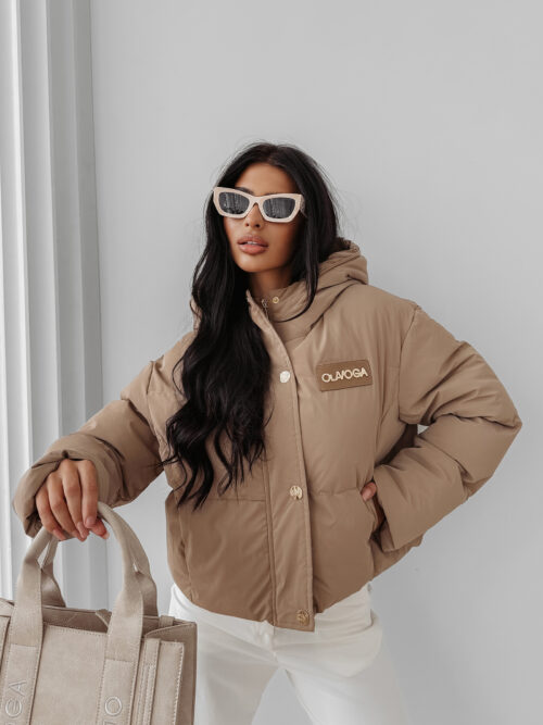 Kurtka damska OLAVOGA PUFY beżowa