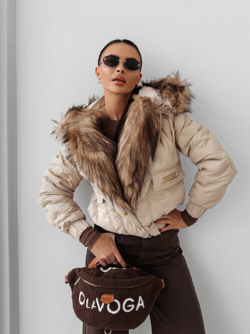 Kurtka damska OLAVOGA RAURE beżowa
