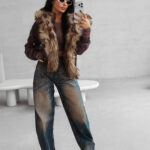 Kurtka damska OLAVOGA RAURE brązowa