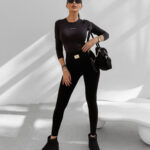 Legginsy dopasowane OLAVOGA VIROIA czarne