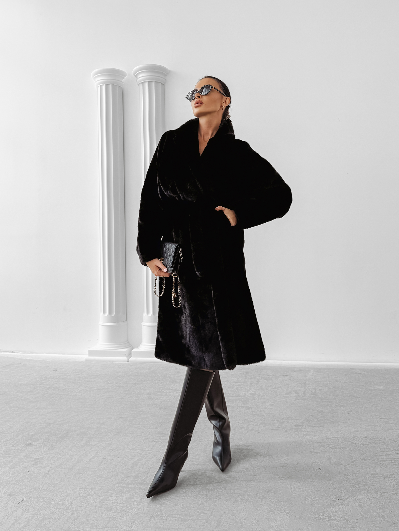 Płaszcz damski OLAVOGA MINO czarny