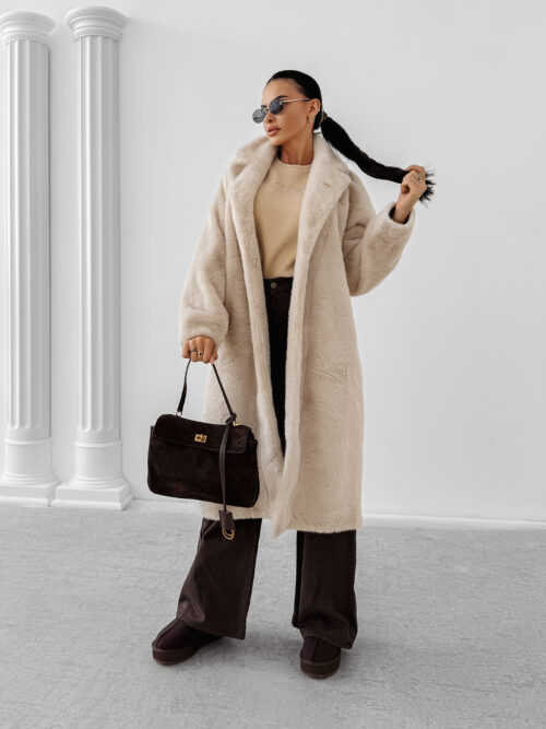 Płaszcz damski OLAVOGA MINO beżowy