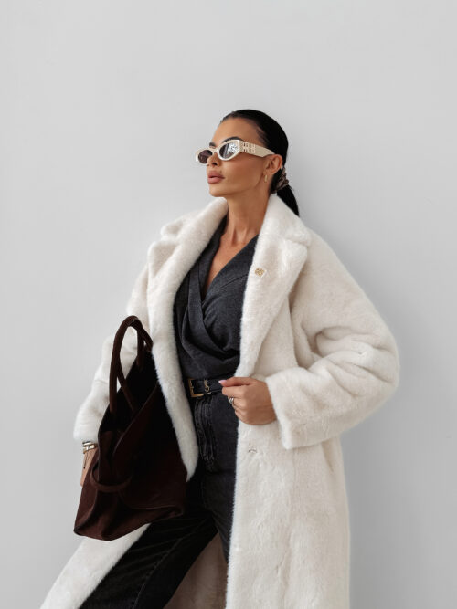 Płaszcz damski OLAVOGA MINO ecru