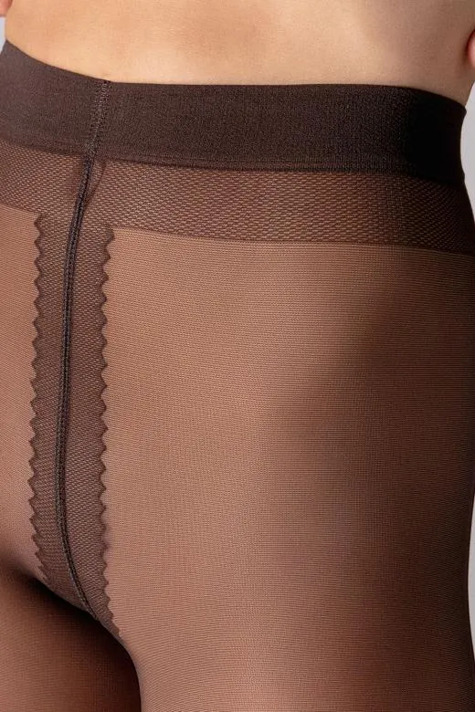 Rajstopy damskie klasyczne 40DEN bezmajtkowe półmat caffe