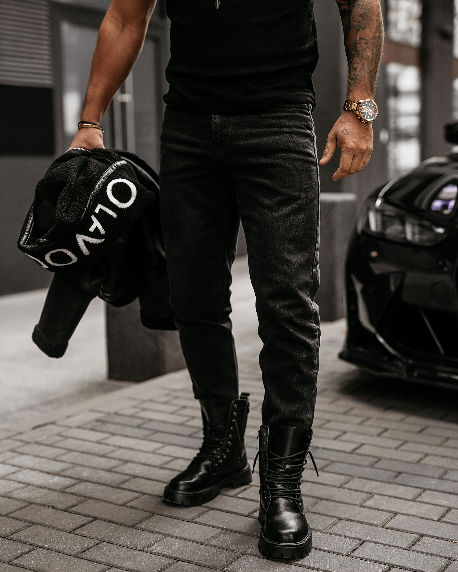 Spodnie męskie OLAVOGA DEMAN czarne