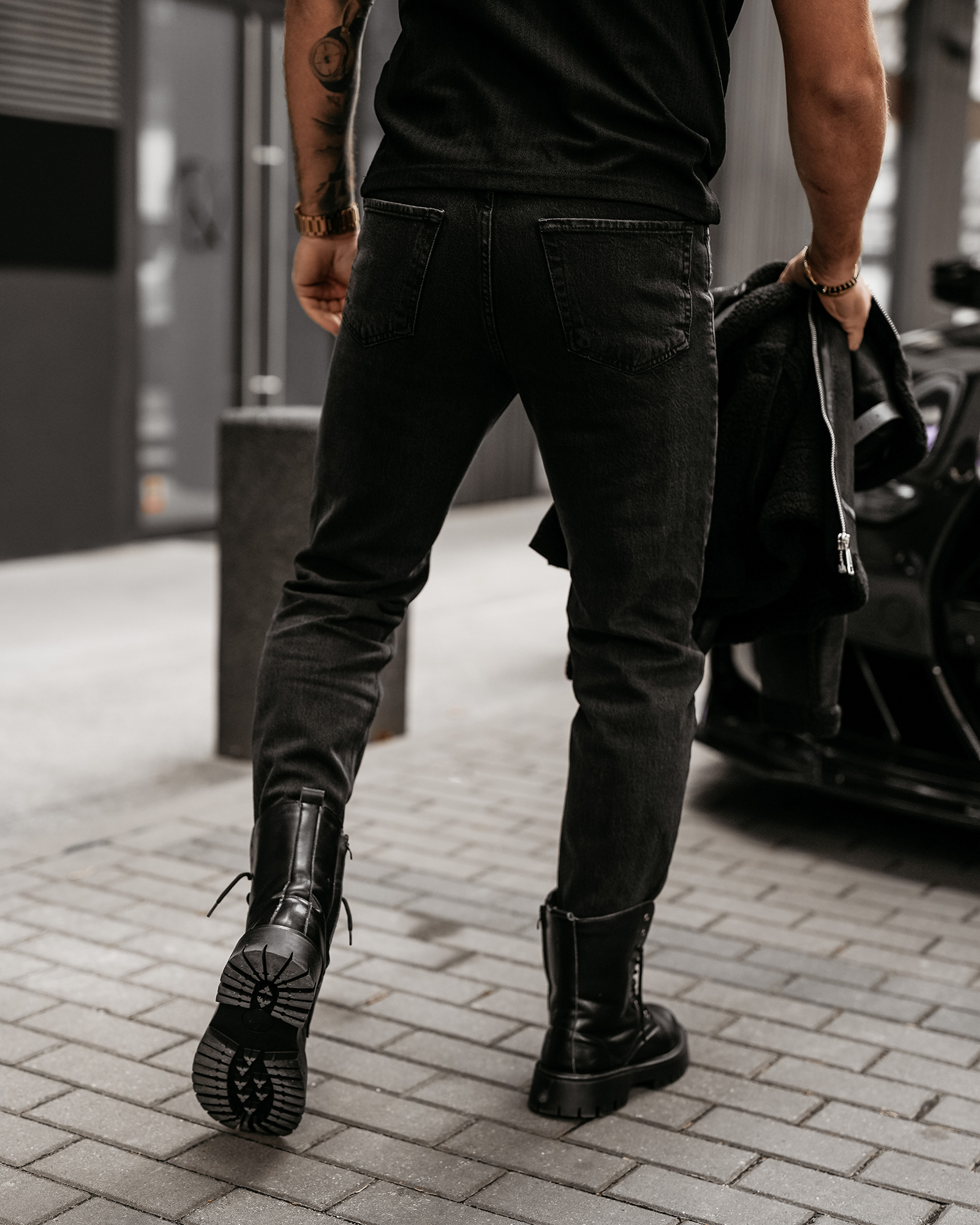 Spodnie męskie OLAVOGA DEMAN czarne