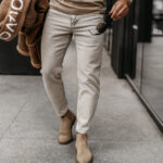 Spodnie męskie OLAVOGA DEMAN beżowe