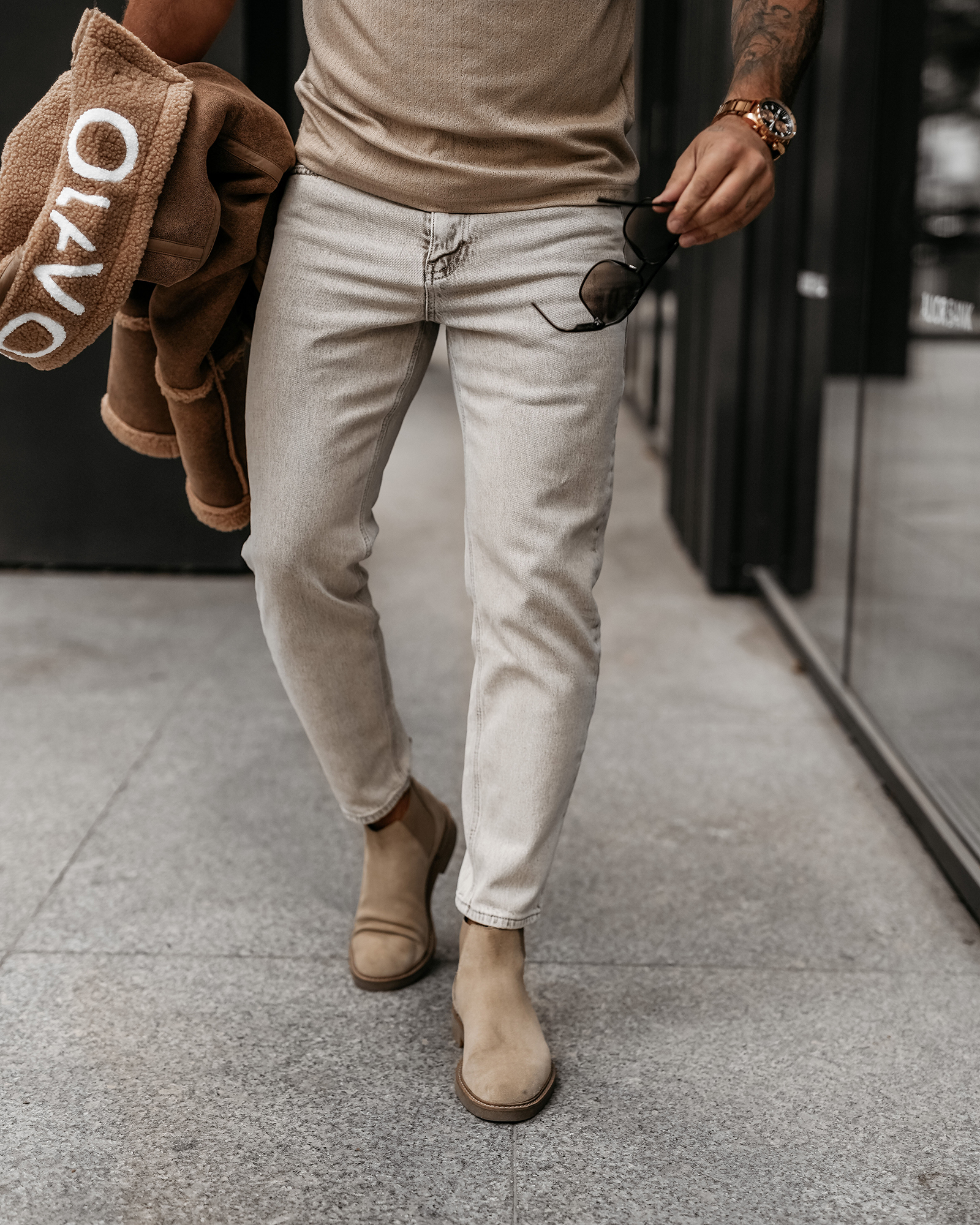 Spodnie męskie OLAVOGA DEMAN beżowe Spodnie męskie OLAVOGA DEMAN beżowe