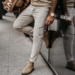 Spodnie męskie OLAVOGA DEMAN beżowe