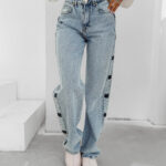 Spodnie rozszerzane OLAVOGA ELIOKIE j.niebieskie