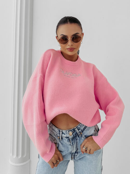 Sweter damski OLAVOGA DELIA różowy