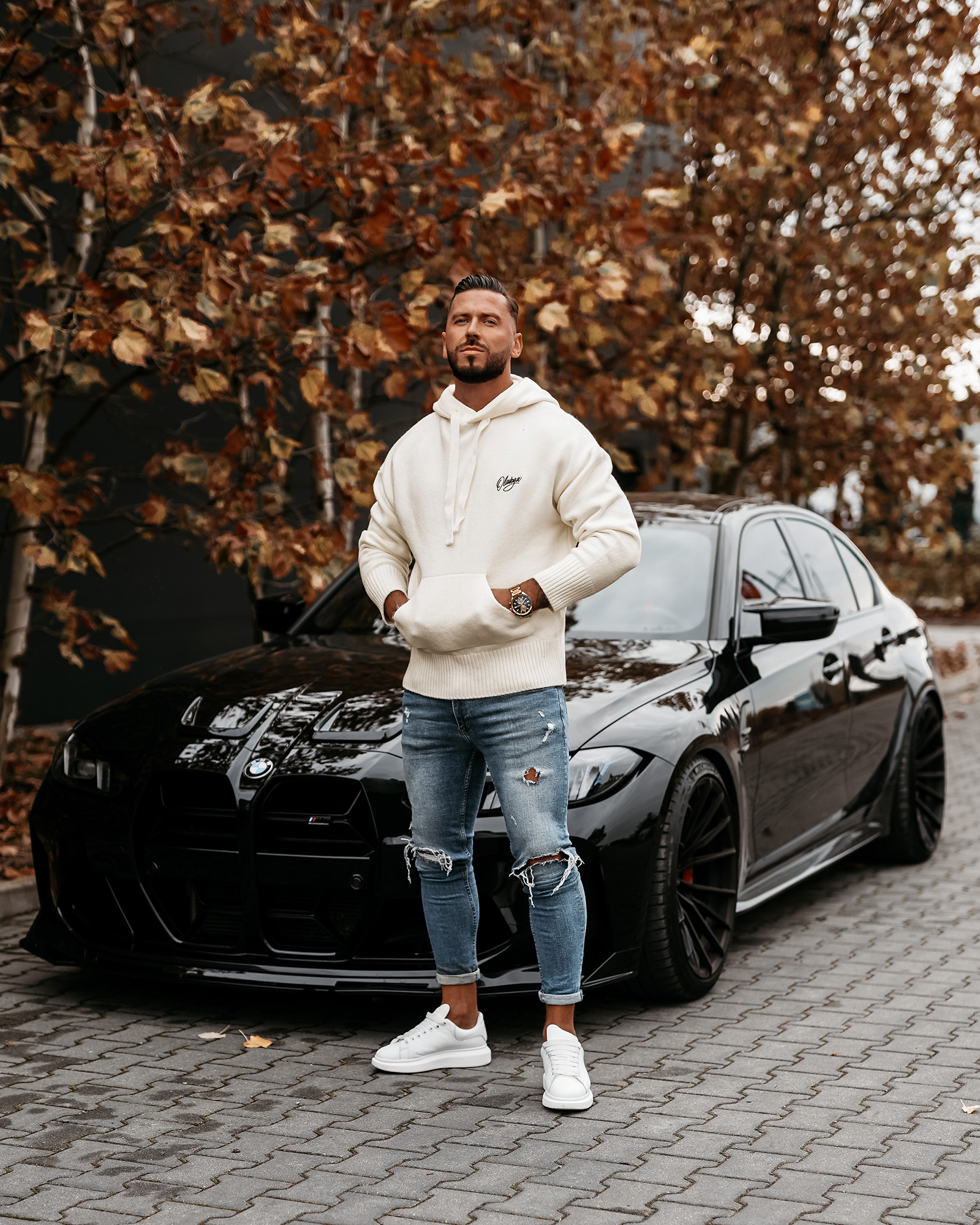 Sweter męski OLAVOGA FOLNEL ecru