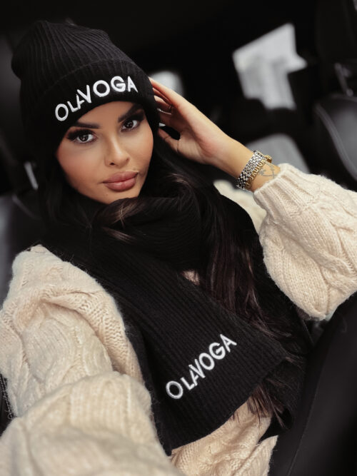 Czapka dzianinowa OLAVOGA FIOLITO czarna