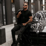 T-shirt męski OLAVOGA BOVY czarny