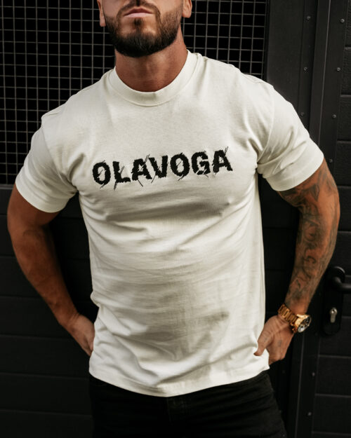 T-shirt męski OLAVOGA REAL ecru