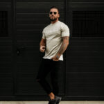 T-shirt męski OLAVOGA REAL beżowy