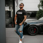 T-shirt męski OLAVOGA ZOAN grafitowy