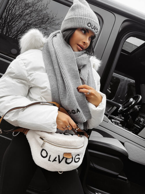 Szalik dzianinowy OLAVOGA VIVAMITO szary