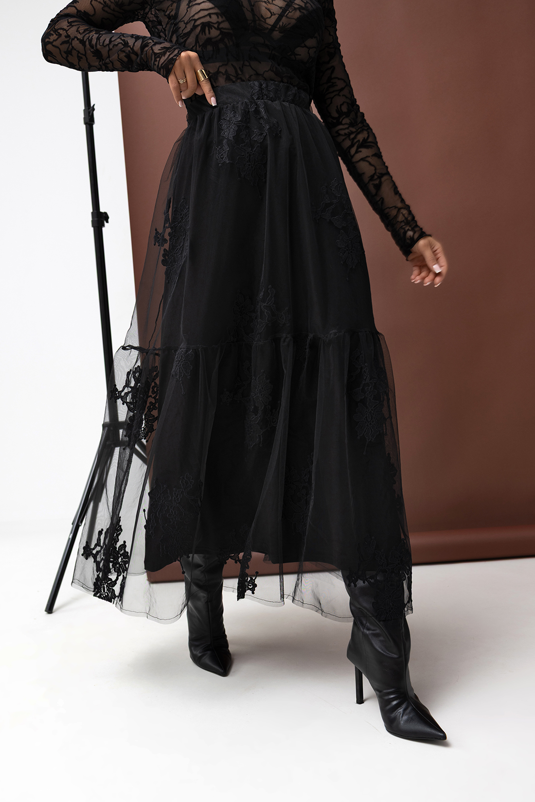 Spódnica koronkowa MC Still Autumn czarna