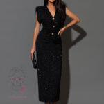 Sukienka cekinowa Victorie czarna