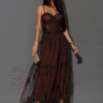 Spódnica koronkowa MC Still Autumn brązowa