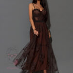 Spódnica koronkowa MC Still Autumn brązowa