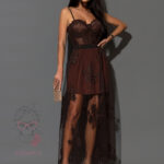 Spódnica koronkowa MC Fall Season brązowa