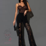 Spodnie koronkowe OLAVOGA TEMBER czarne