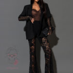 Spodnie koronkowe OLAVOGA TEMBER czarne