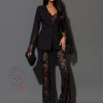 Spodnie koronkowe OLAVOGA TEMBER czarne