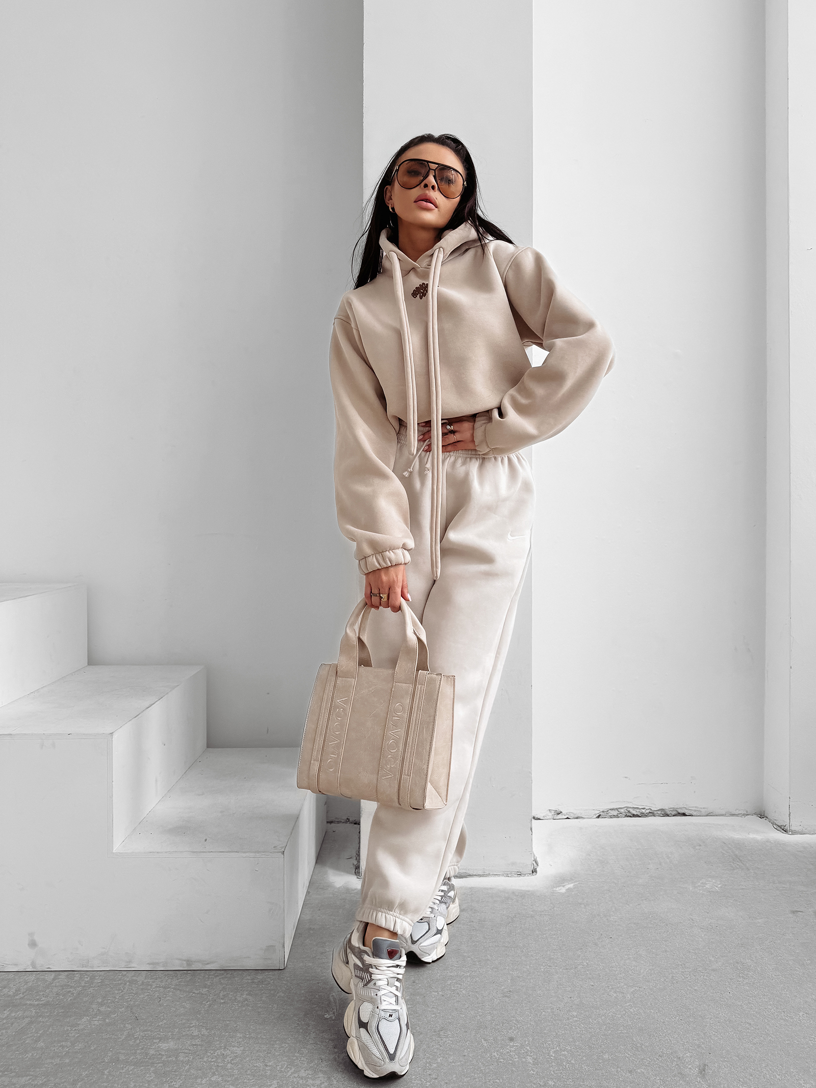 Bluza damska OLAVOGA FROST LAYER beżowa Bluza damska OLAVOGA FROST LAYER beżowa