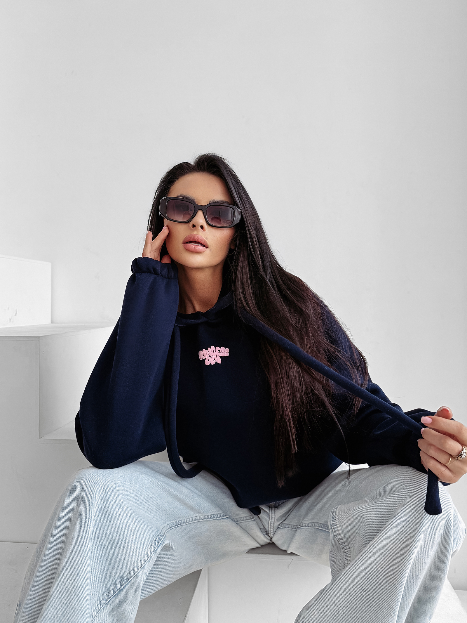 Bluza damska OLAVOGA FROST LAYER granatowa