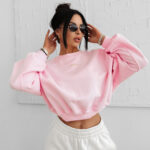 Bluza damska OLAVOGA GRAV pudrowy róż