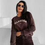 Bluza damska OLAVOGA GROV czekoladowa