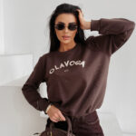 Bluza damska OLAVOGA GROV czekoladowa