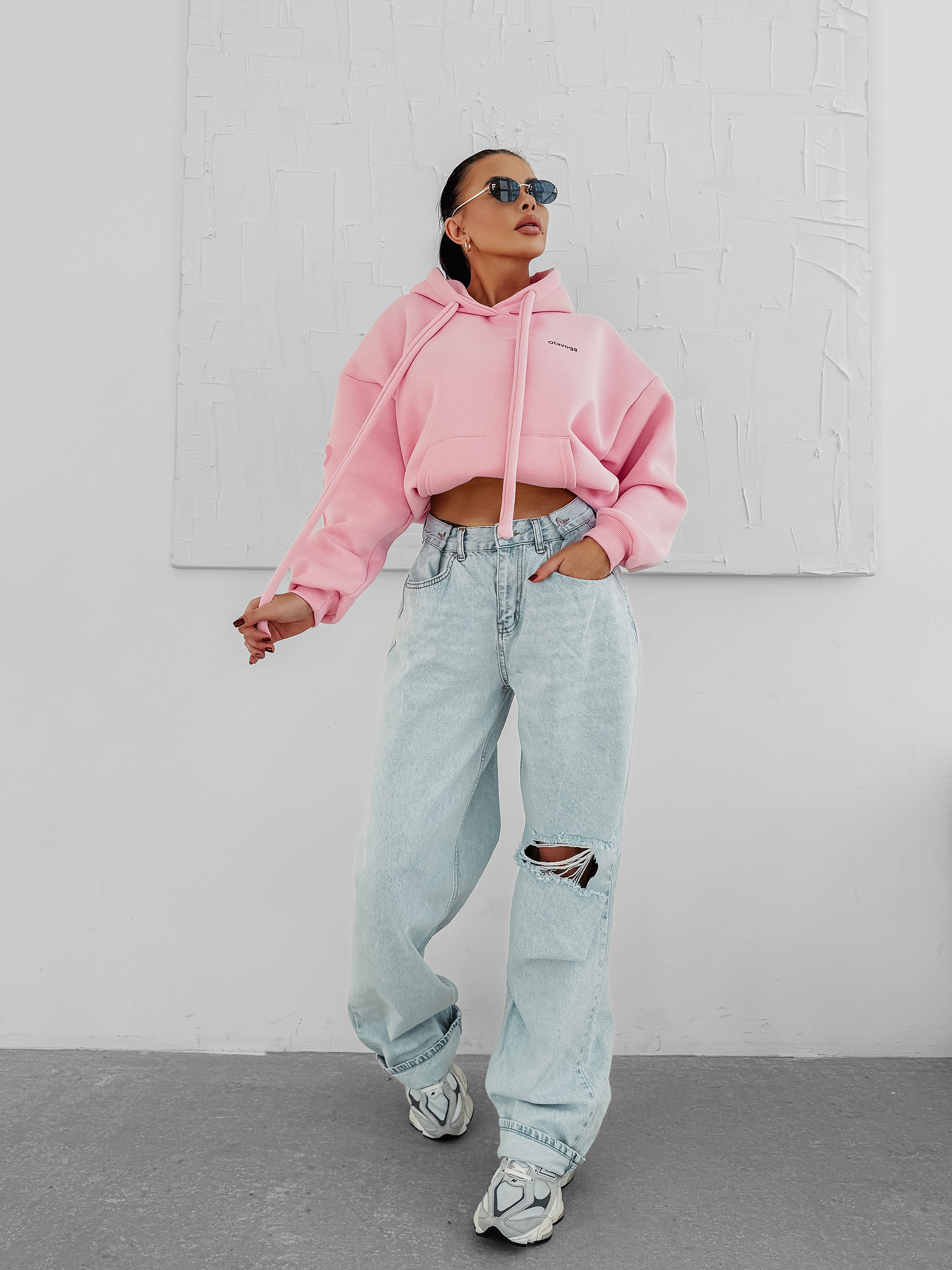 Bluza damska OLAVOGA PURE COMFORT pudrowy róż