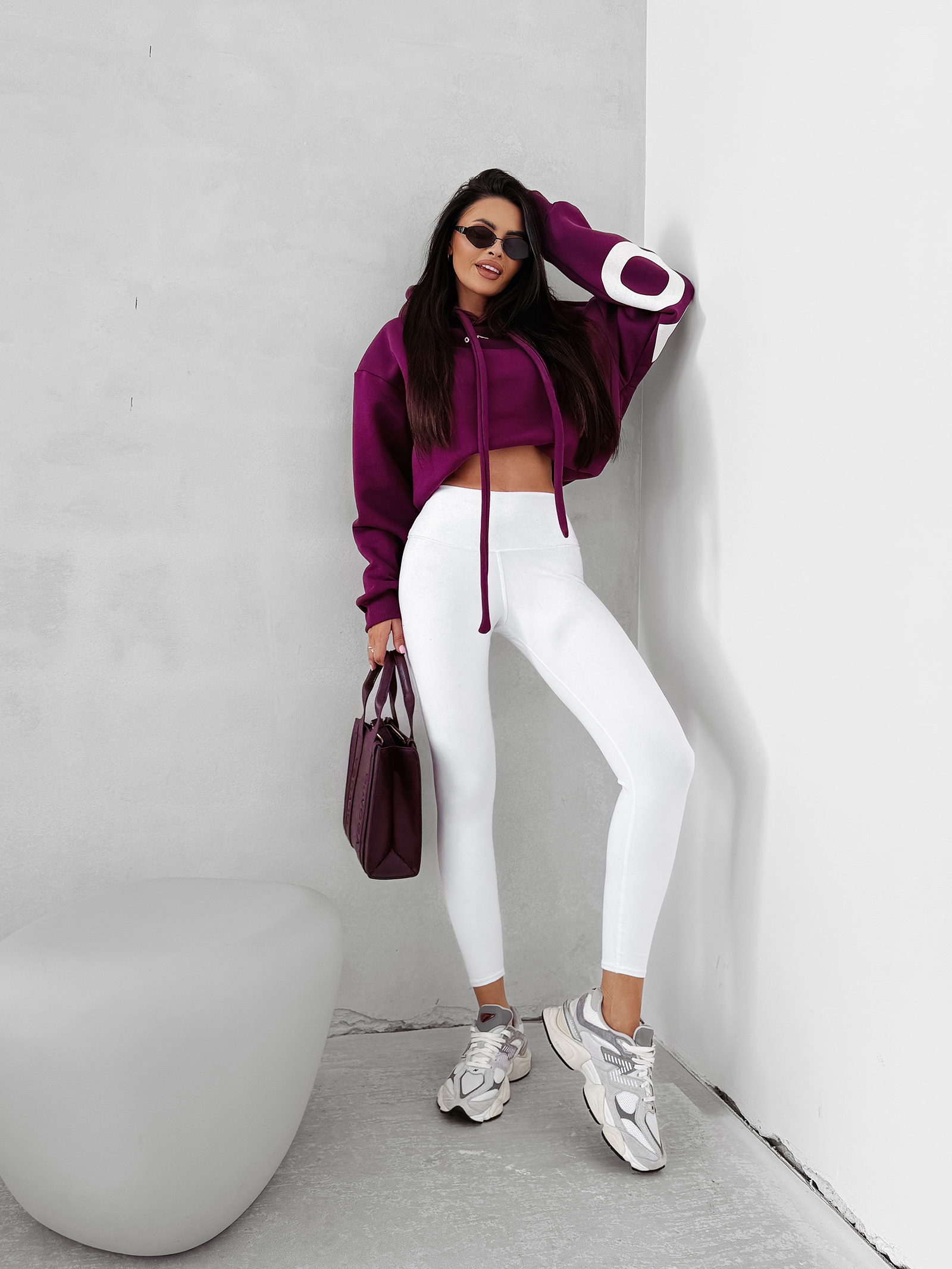 Bluza damska OLAVOGA VINTA fioletowa Bluza damska OLAVOGA VINTA fioletowa