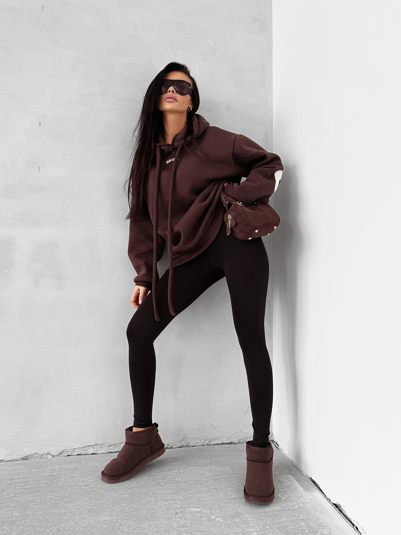 Bluza damska OLAVOGA VINTA czekoladowa