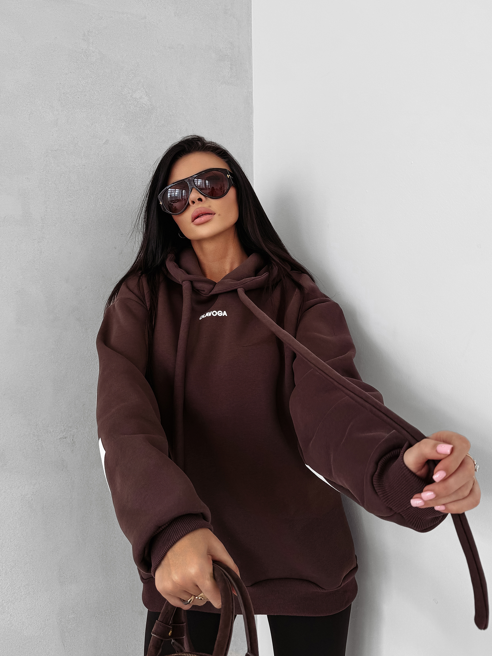 Bluza damska OLAVOGA VINTA czekoladowa