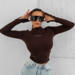 Bluzka damska OLAVOGA AUTUMN brązowa