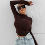 Bluzka damska OLAVOGA AUTUMN brązowa